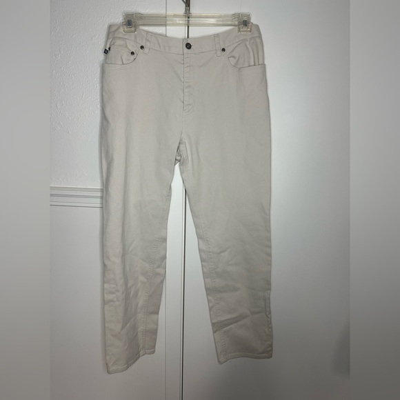Vintage Ralph Lauren White Denim Pants size 14 - Picture 1 of 8